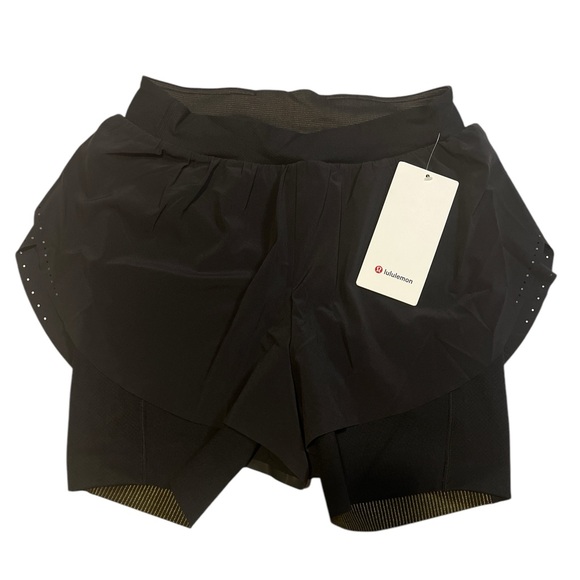 NWT Lululemon zoned in HR 2-in1 short | color: Black | Size: 8 - Picture 5 of 6